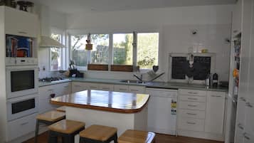 Fridge, oven, stovetop, dishwasher