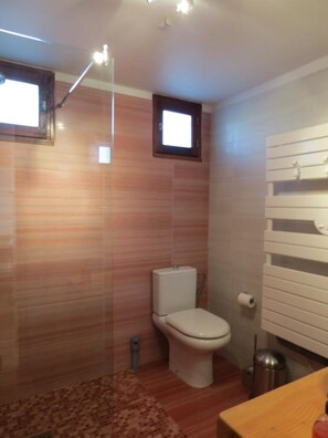 Triple Room (Abricot) | Bathroom | Shower, free toiletries, hair dryer, towels