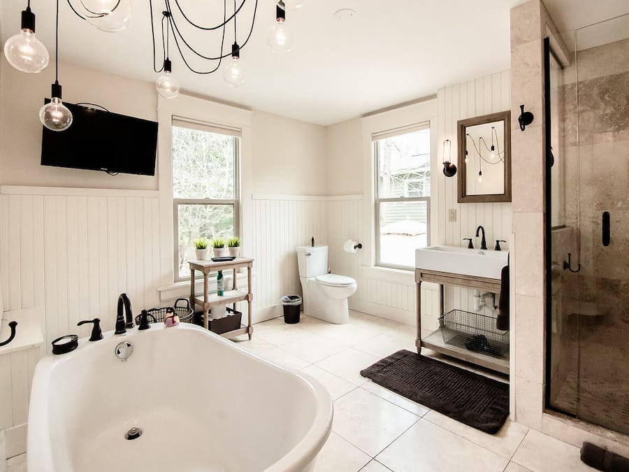 Appartement Deluxe, salle de bains privée, vue ville (Studio 555) | Salle de bain