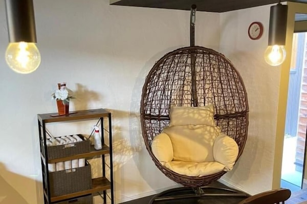 Flat-screen TV, Netflix, DVD player