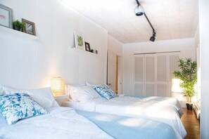 2 bedrooms, iron/ironing board, travel crib, WiFi