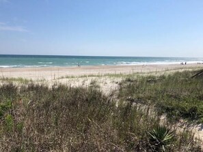 On the beach - Experience oceanfront bliss at A Peace of Heaven, a spacious 6-bedroom retreat in Holden Beach. (Holden Beach)