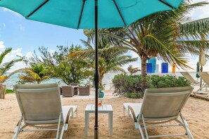 Property grounds - The Sand Dollar Oceanfront Studio Cottage in East End (East End)