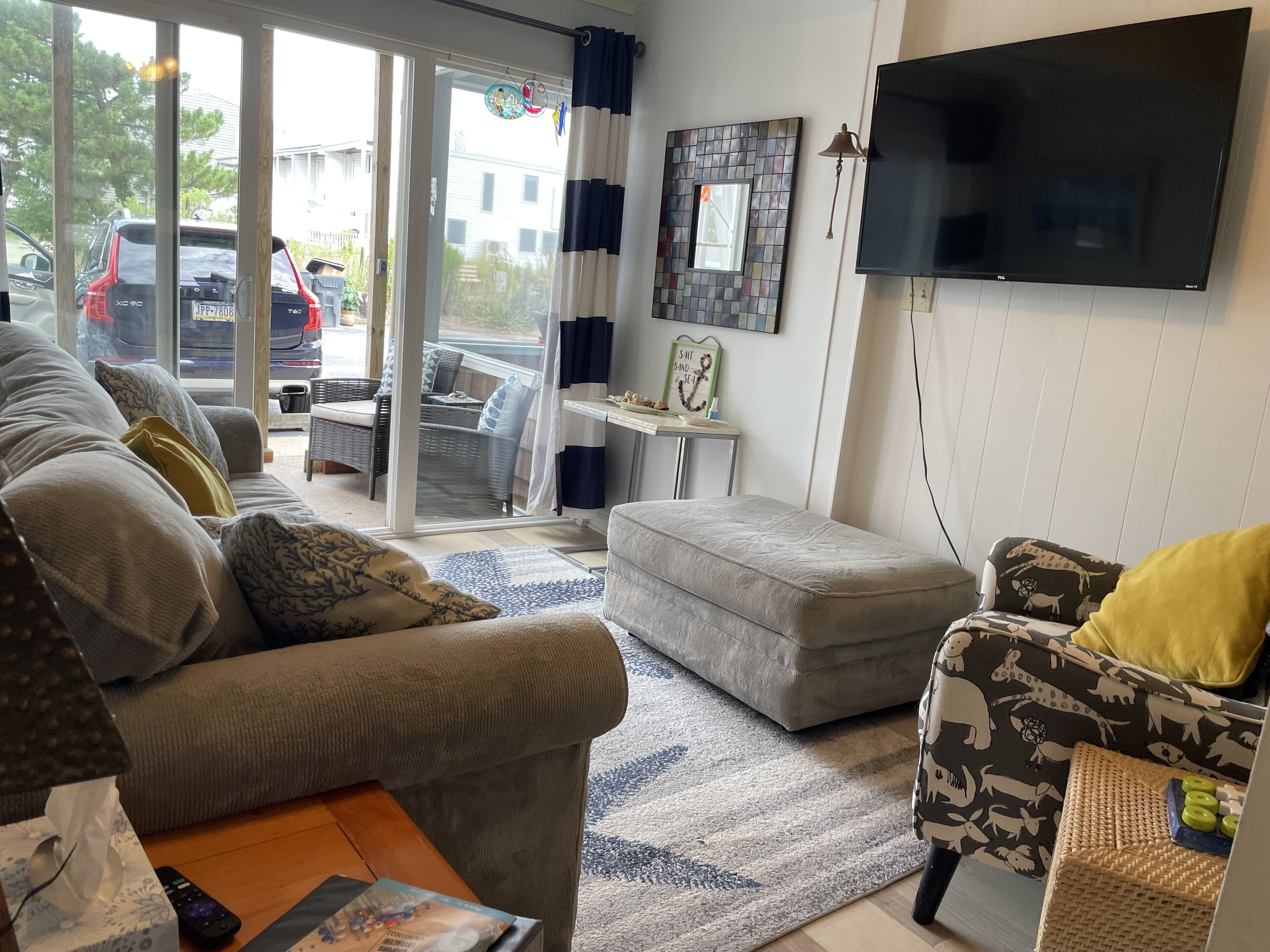 Smart TV, DVD player, books