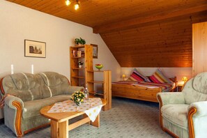 Double Room | Living area | Flat-screen TV - Pension Am Weinberg (Sebnitz)