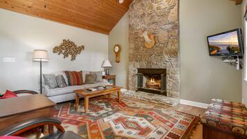 Télévision, cheminée