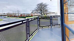 Two Bedroom Apartment with Balcony | View from room - Continental Apartments at Wallis Square with Parking, WiFi & Netflix (Farnborough)