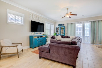 Image of Spacious home across the street from the beach with grill & patio