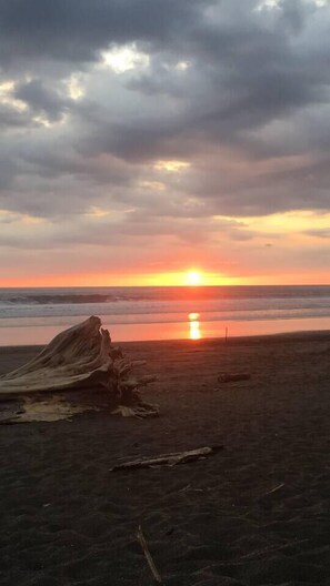 En la playa 