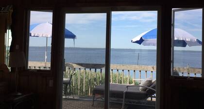Waterfront & private beach Scandinavian style house near Bellport, NY