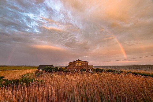 Waterfront & private beach  Scandinavian style house near Bellport, NY