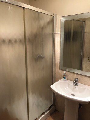 Combined shower/tub, rainfall showerhead, hair dryer, bidet