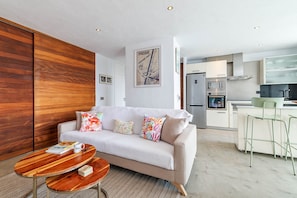 Televisie, een open haard en een dvd-speler