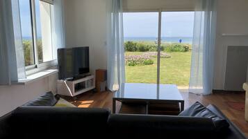 Smart-TV, Kamin, Bücher, Arbeitsbereiche