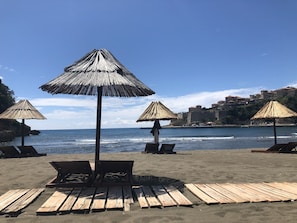 海灘、沙灘巾