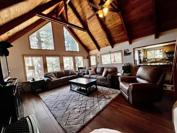 Smart TV, fireplace, printers