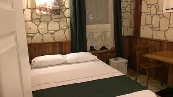 Minibar, desk, iron/ironing board, bed sheets