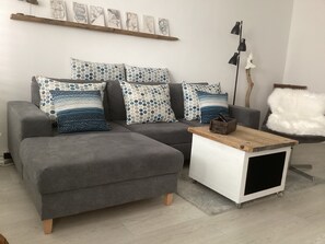 Televisión, libros, biblioteca de música, estéreo