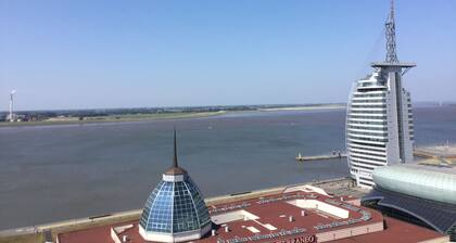 FeWo WeserWeitblick in de 20. Verdieping in het Columbus Center 