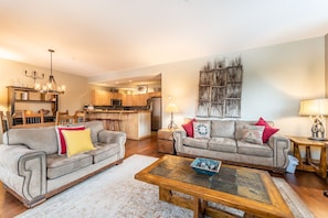 TV, fireplace - Private Hot Tub, Laundry & Garage, Short Walk to Main Street, Mountain Views (Breckenridge)