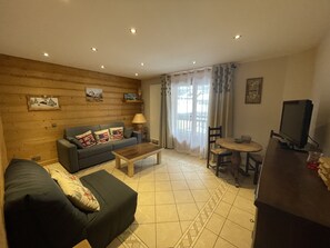 Téléviseur, lecteur de DVD, table de ping-pong, livres