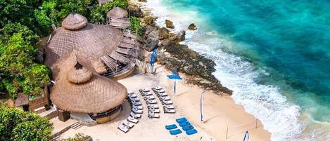 Sun loungers, beach towels