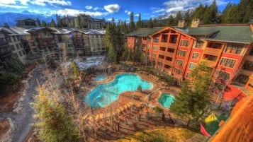 Outdoor pool, a heated pool
