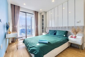 アパートメント 2 ベッドルーム | 高級寝具、ミニバー、客室ごとに異なる装飾、客室ごとに異なるインテリア