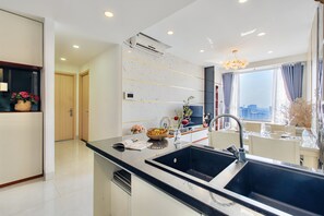 Apartment, 2 Bedrooms | Premium bedding, minibar, individually decorated, individually furnished - The Grand Saigon Apartment - City Centre (Ho Chi Minh City)