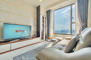 Apartment, 2 Bedrooms | Living area | 40-inch flat-screen TV with cable channels, TV - The Grand Saigon Apartment - City Centre (Ho Chi Minh City)