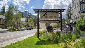 A sign for 1849 Condos at 826 Lakeview Blvd. - Retreat at Canyon Lodge w/ Mountain Views! (Mammoth Lakes)