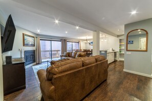 TV, fireplace, DVD player