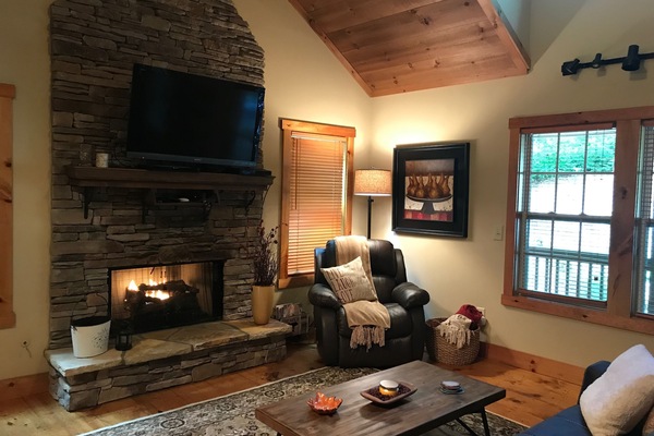 Smart TV, fireplace, DVD player, table tennis