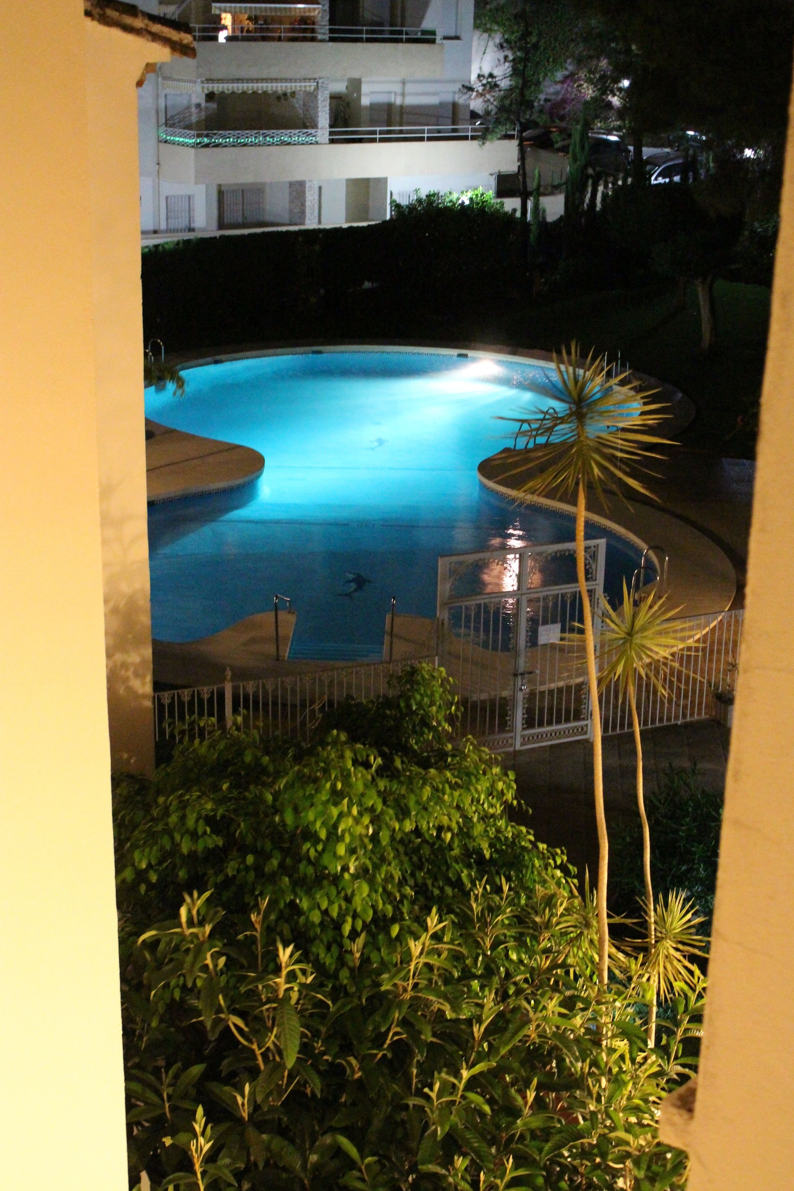 The pool night-time