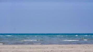 En la playa