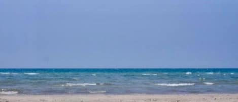 En la playa