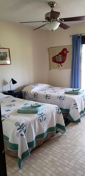 2 bedrooms, iron/ironing board, bed sheets, wheelchair access