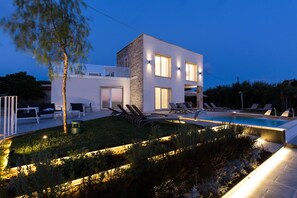 Front of property – evening/night