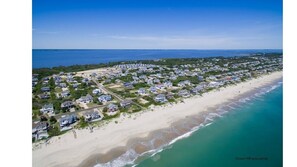 On the beach, sun loungers