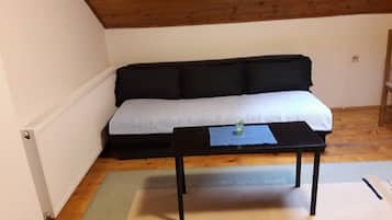 TV, lareira, mesa de pingue-pongue