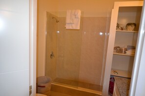 Premier House | Bathroom | Combined shower/bathtub, free toiletries, hair dryer, towels