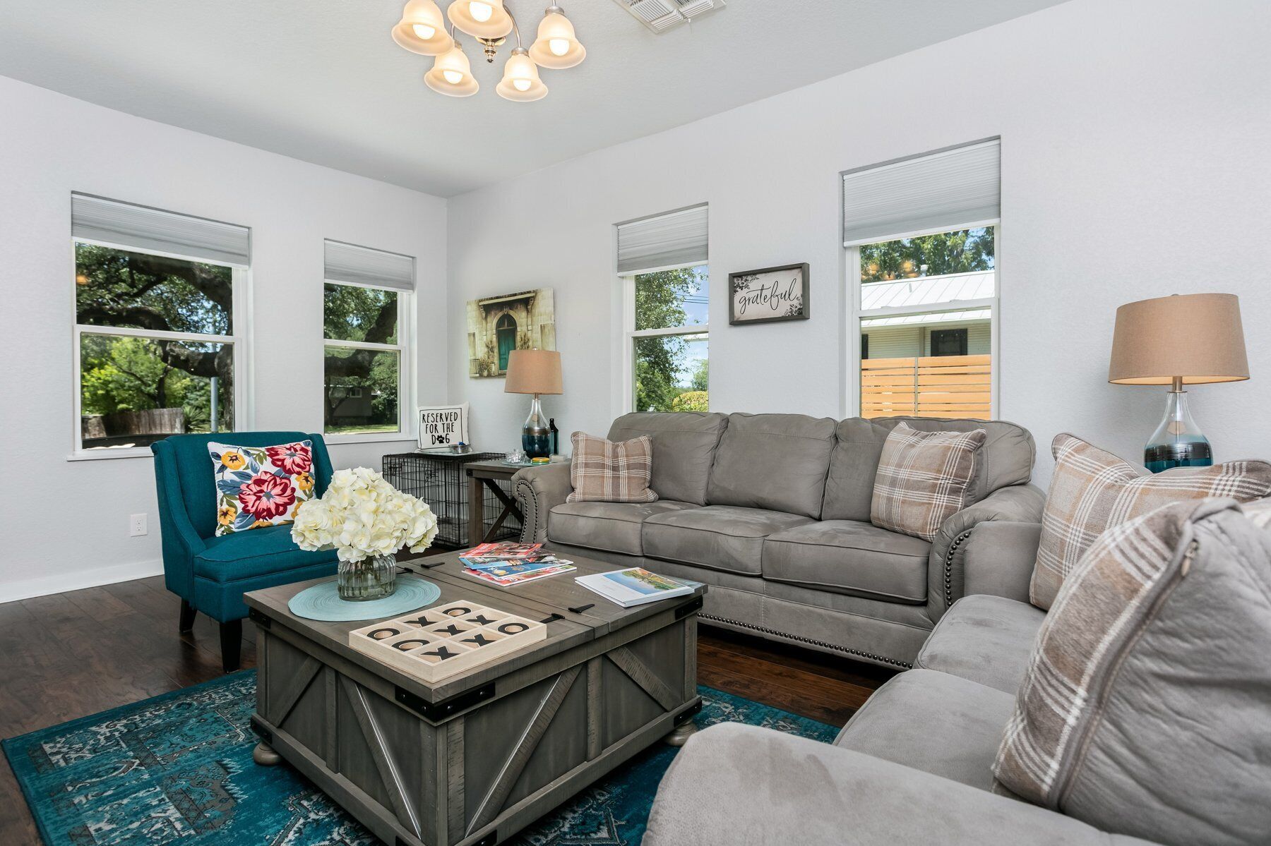 TV, fireplace, DVD player