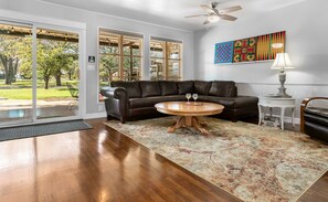 TV, fireplace, DVD player