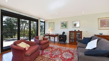 Smart TV, fireplace, video-game console, DVD player