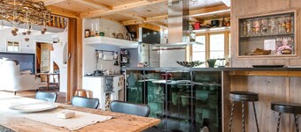 Luxury log cabin in scenic setting