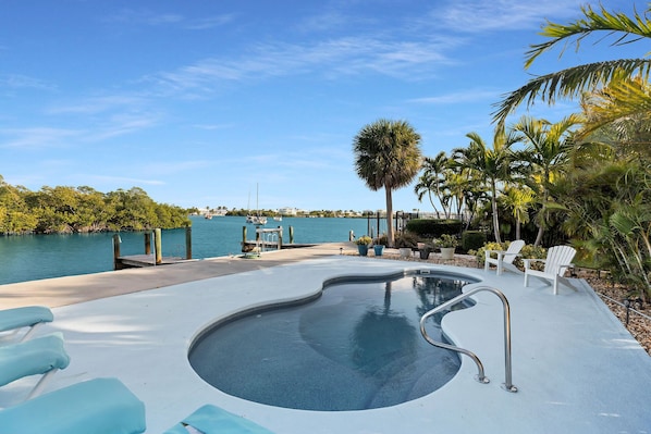 Outdoor pool, a heated pool