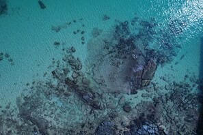 On the beach, white sand, kayaking