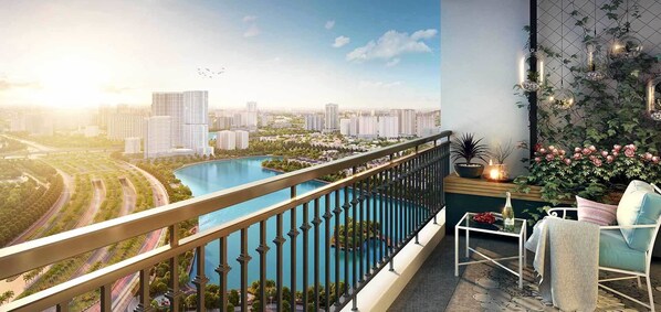 Family Apartment | Desk, blackout drapes, soundproofing, free WiFi - Bayhomes Green Bay Serviced Apartment (Hanoi)