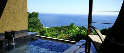 Room UMI, Sea View, Private Open Air Bathroom, Flat Building | Bathroom | Separate tub and shower, hair dryer, slippers, electronic bidet