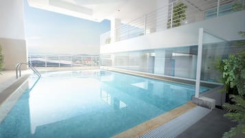 Indoor pool, outdoor pool